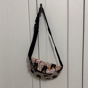 Stylish Cat Print Crossbody Bag